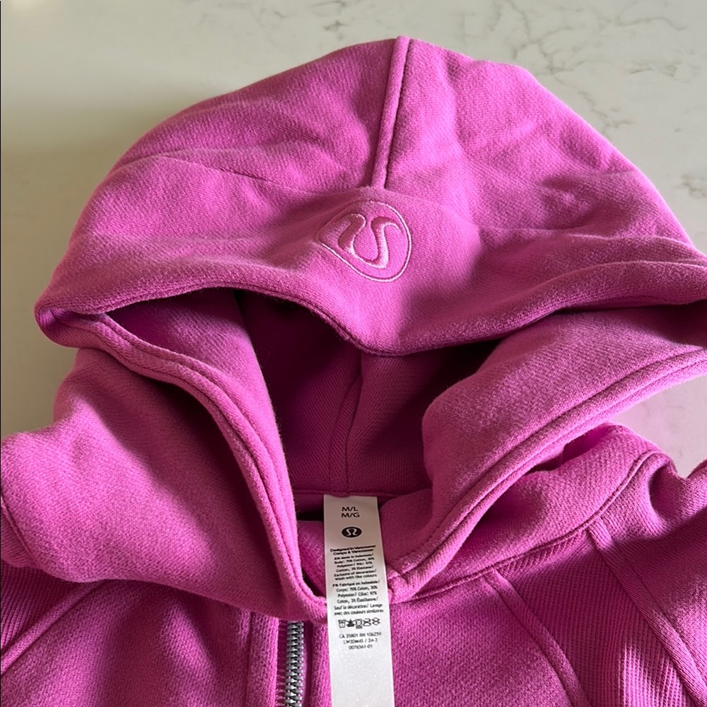 Vibrant Pink Hoodie with Half-Zip - Picture 2 of 5